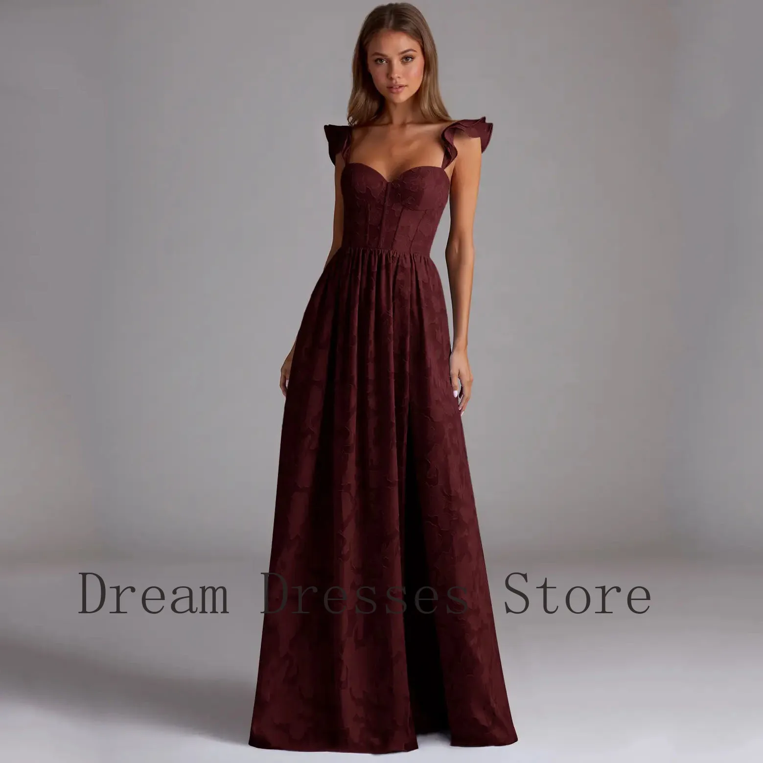 

Customized Retro Jersey Draped A-line Strapless Long Dresses Bespoke Occasion Dresses Elegant Chinese Style Sizes Available