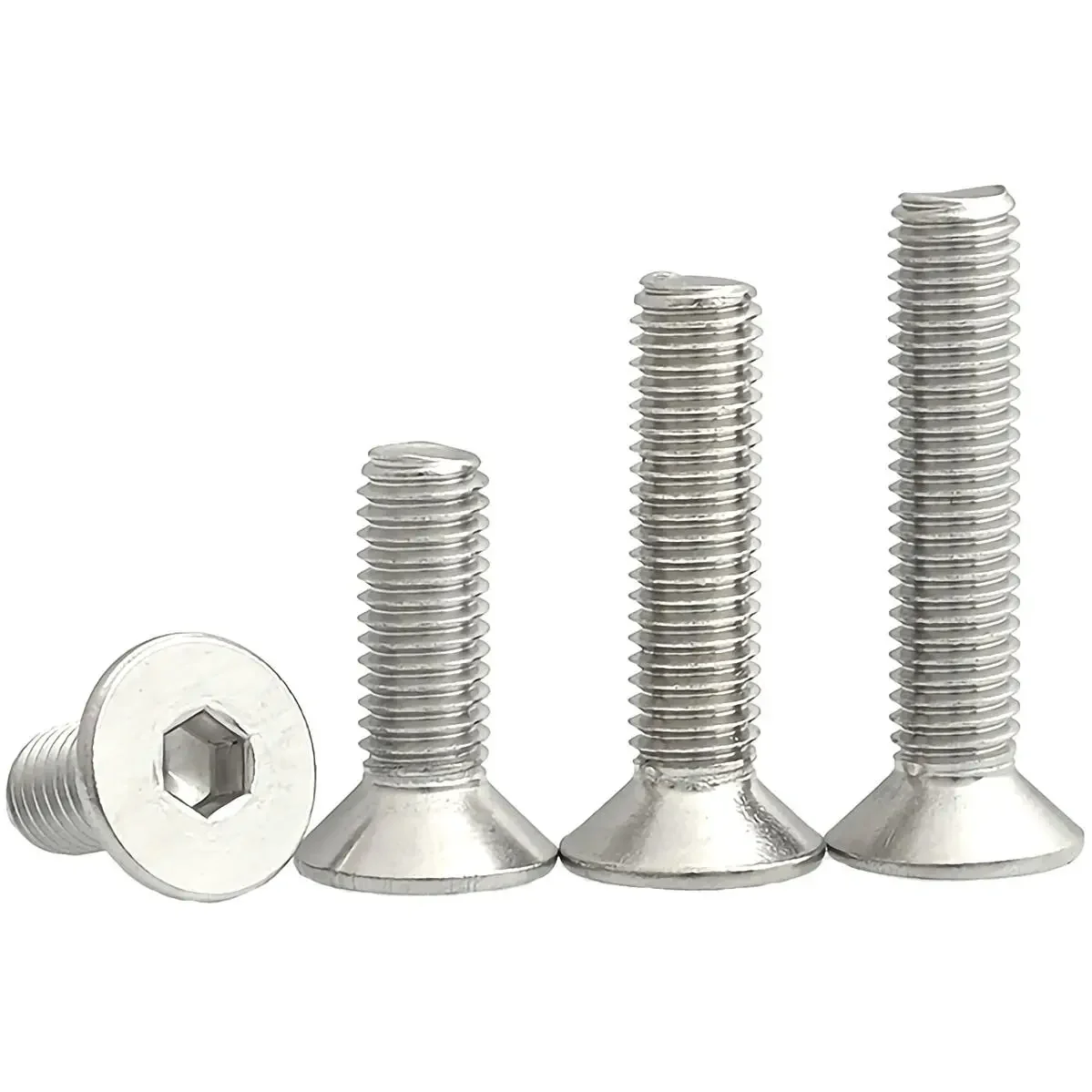 M1.6 M2 M2.5 M3 304 Stainless Steel DIN7991 Hexagon Hex Socket Head Flat Countersunk Allen Bolt Screw