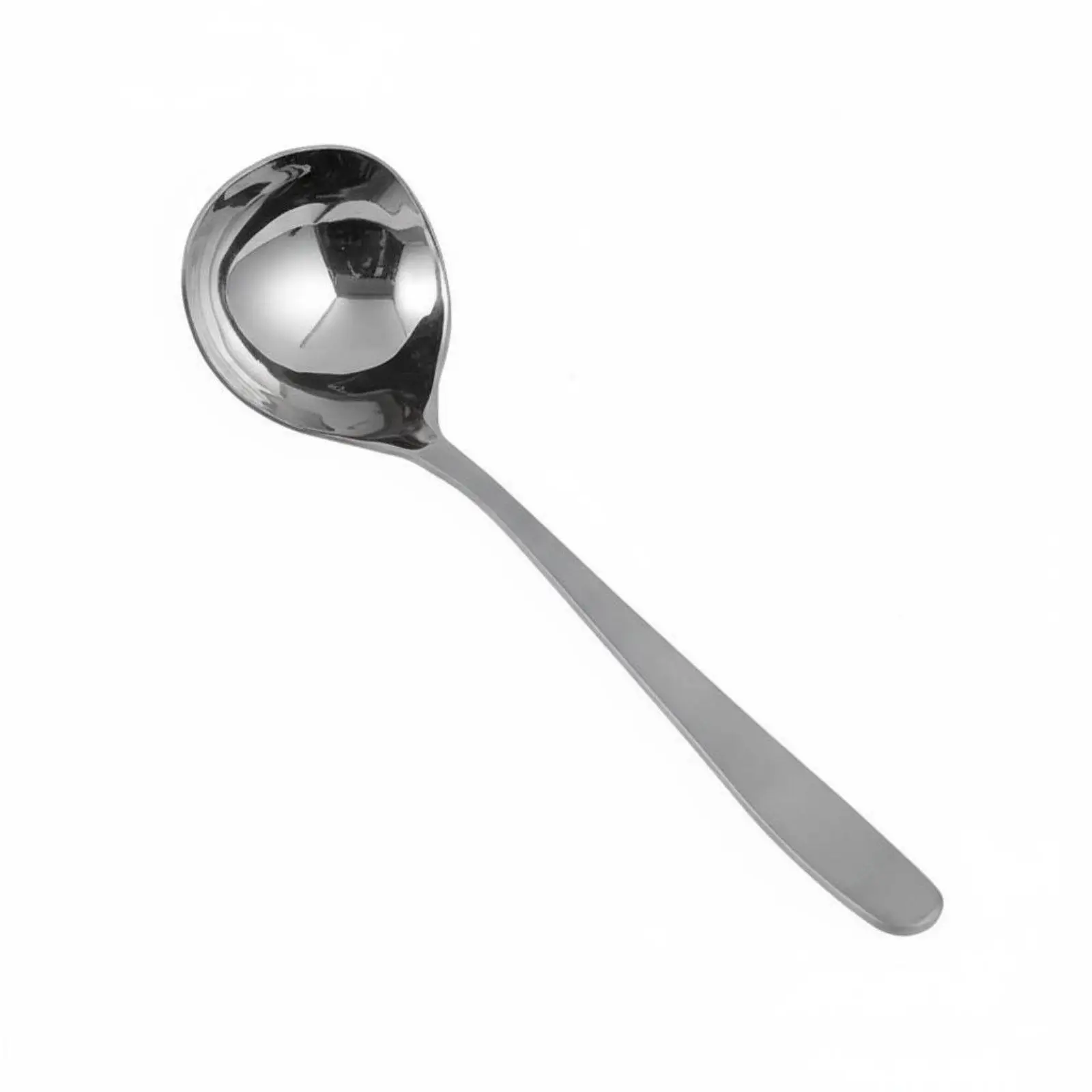 Elegant Stainless Steel Soup Spoon Large Capacity Mirror Polish Kitchen Serving Utensil for Home Restaurant