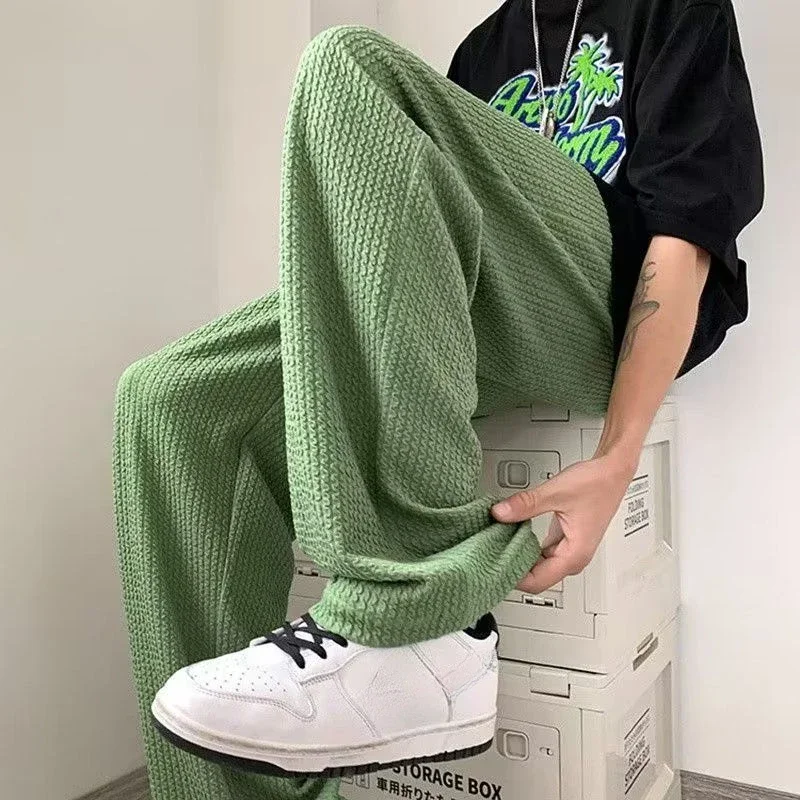 Trend Wide Men's Casual Pants Summer Male Trousers Thin Harajuku Fashion Original Clothing Korean Style New In High Quality Y2k