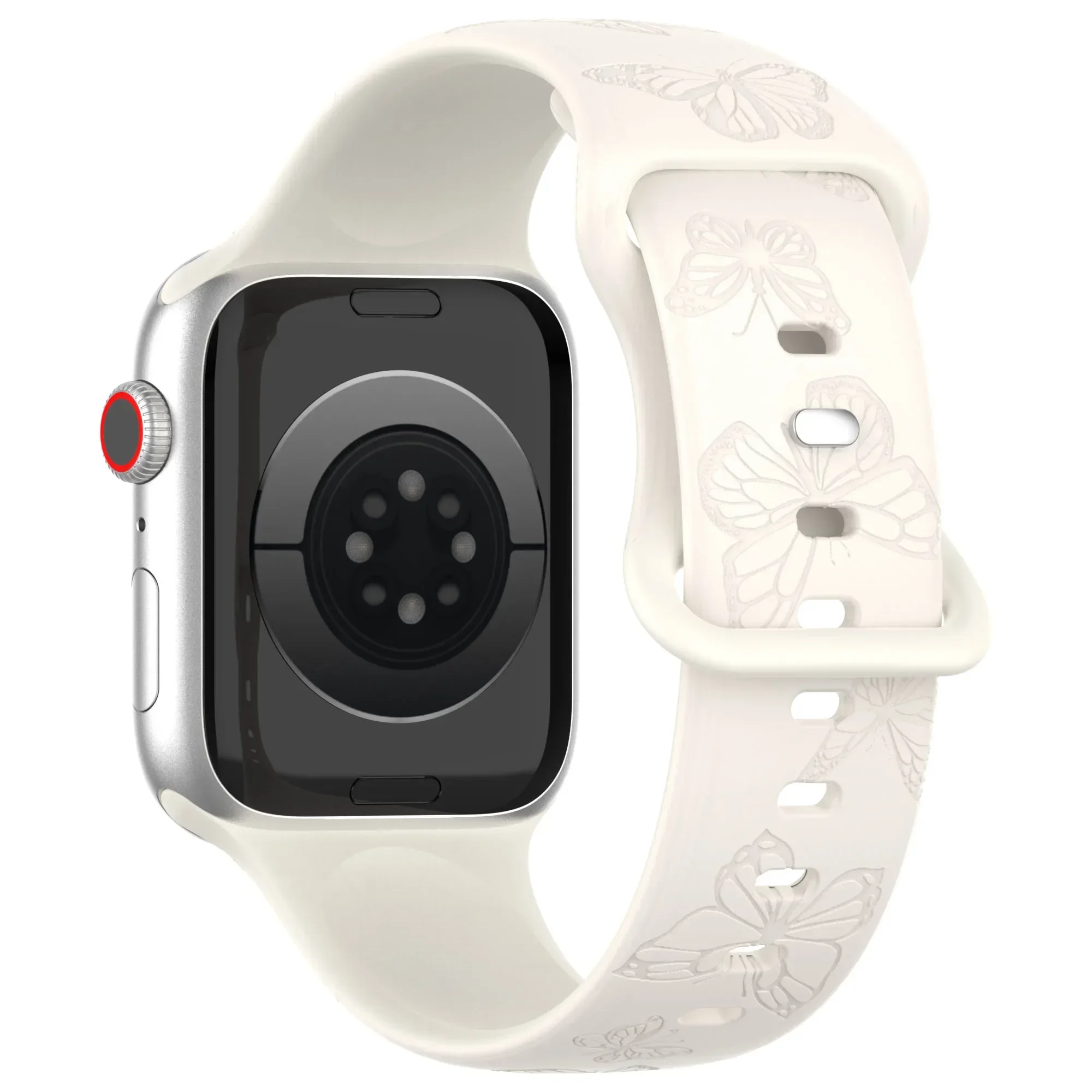 Apple Watch Ultra 11 10 9 8 7 6 5 4 SE用 ソフトシリコンバンド 刻印パターンブレスレット iWatch 45mm 41mm 44mm 40mm 42mm 46/49mm対応