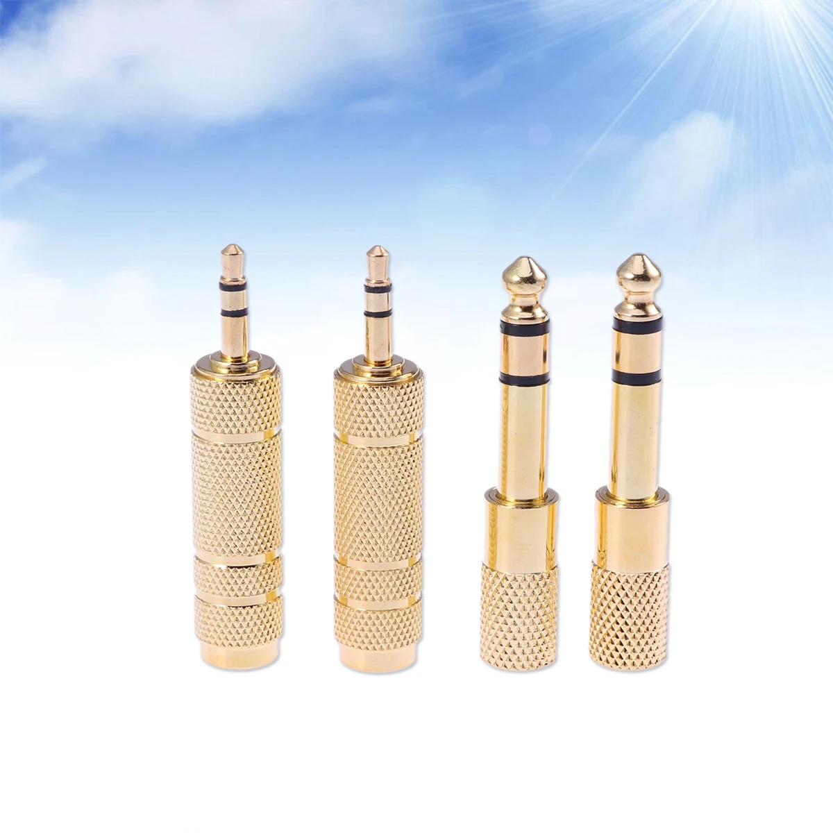

6 in Microphone Adapter Gold Plated Audio Headphone Jack Signal Loss Minimal Stereo Earphone