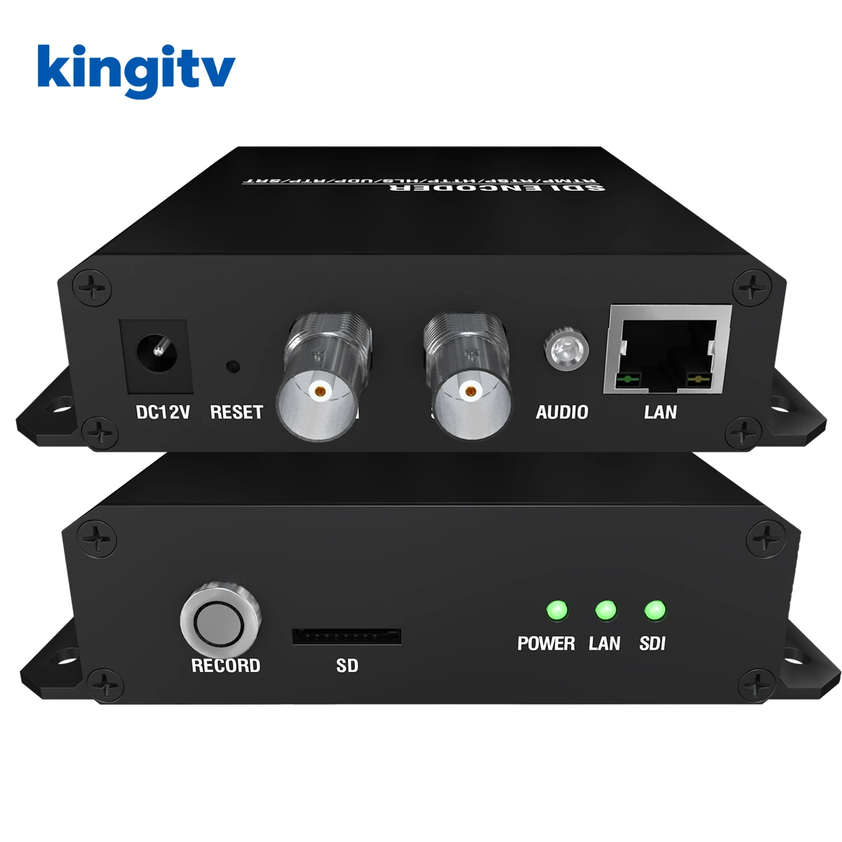 

SDI loop out live video encoder H264 h.265 capture card iptv live srt video push HD3G with recording connect SDI to IP