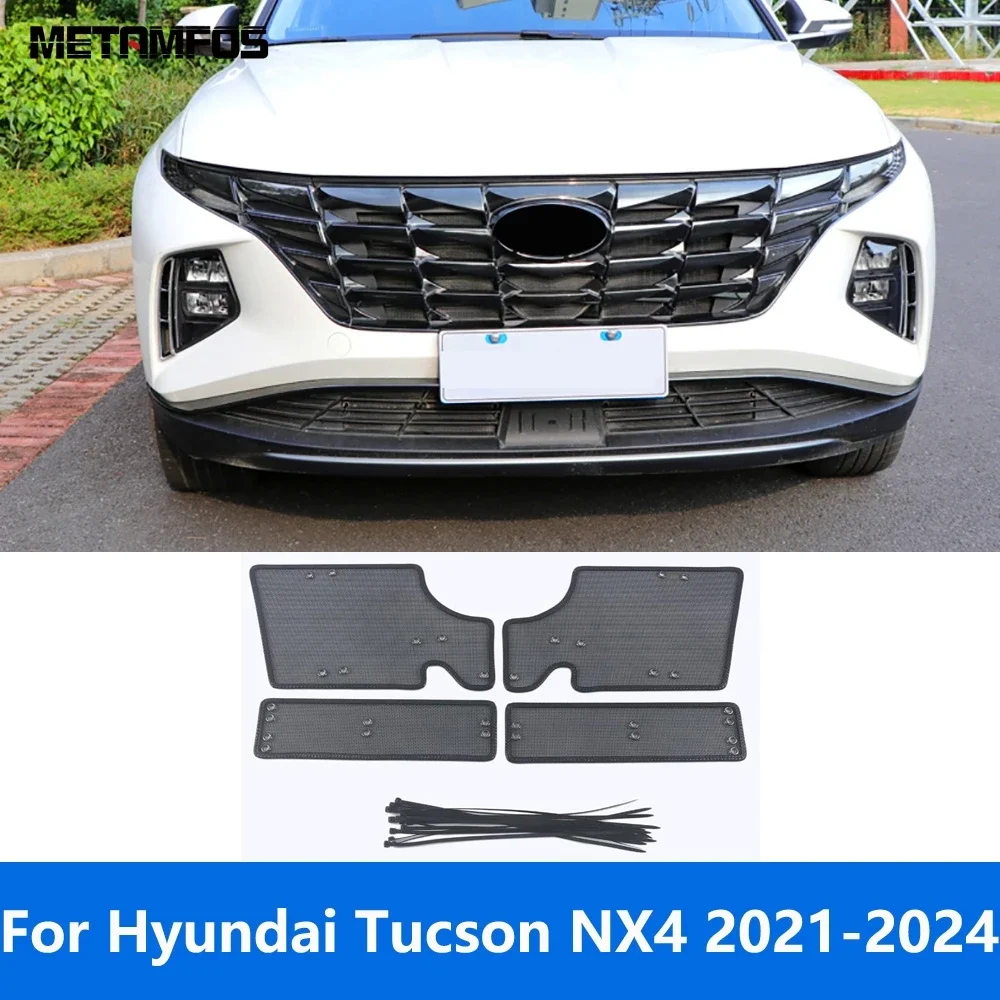 

For Hyundai Tucson NX4 2021-2023 2024 Car Insect Screening Mesh Front Grille Insert Net Anti-insect Dust Accessories Car Styling