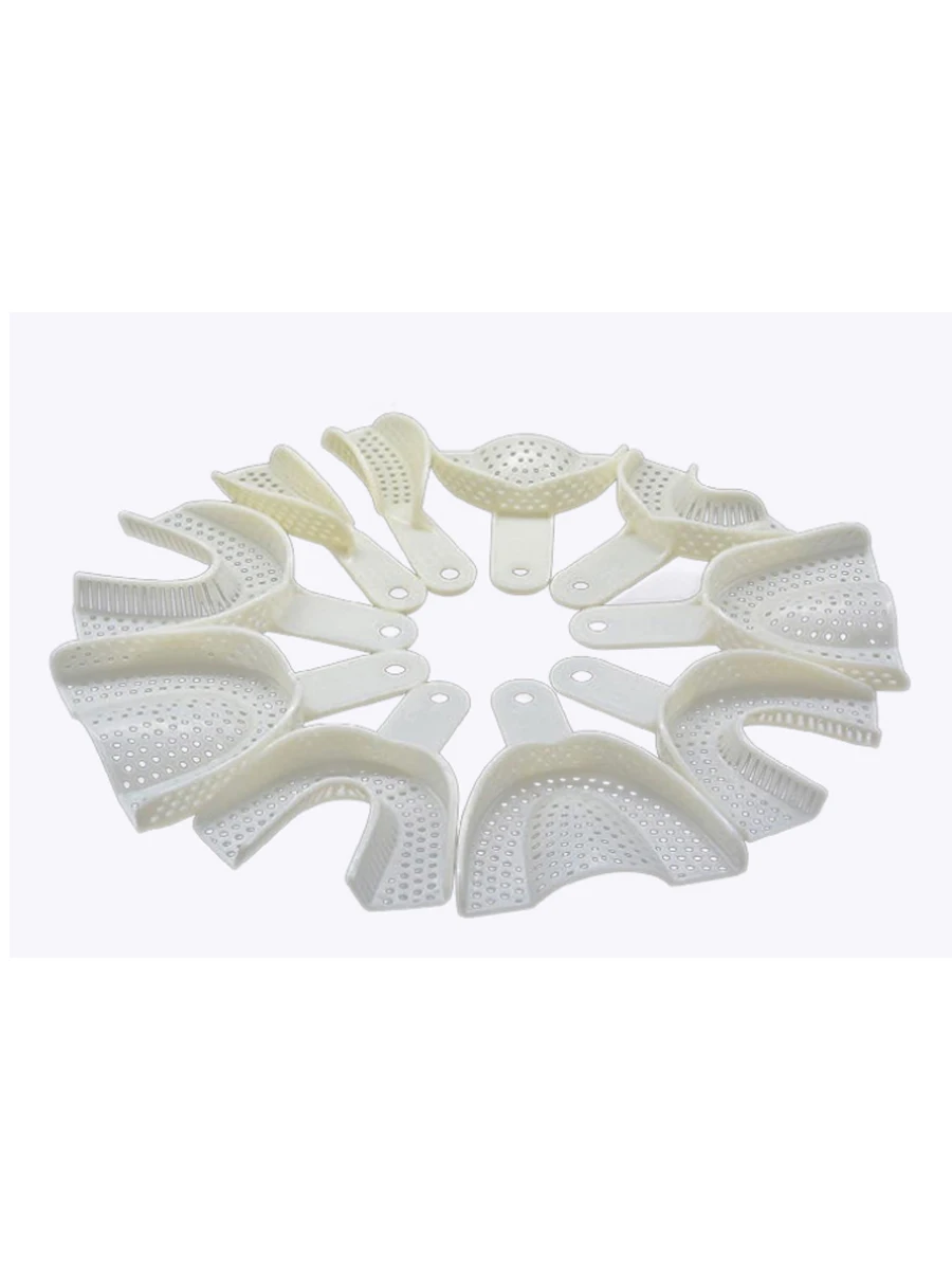 Dental Impression Trays 10PCS Plastic Teeth Holders Oral Hygiene Dentist Instrument Dental Clinic Tools