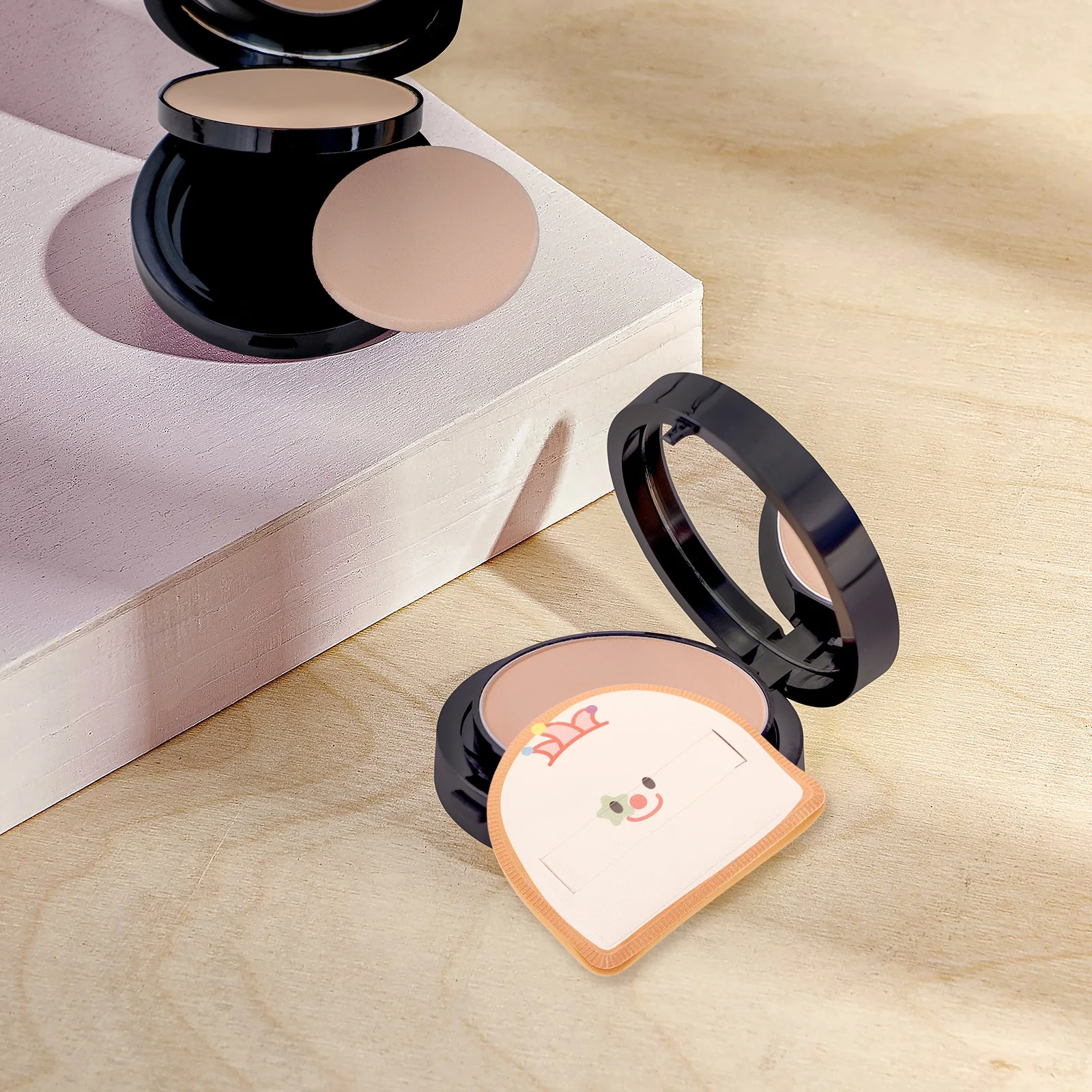 Mini gąbeczka do makijażu, zamiennik, do podkładu, do codziennego użytku, kawaii, z motywem kreskówkowym, narzędzie kosmetyczne