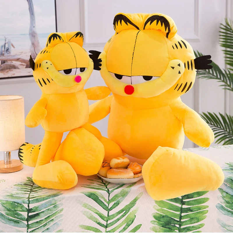 40Cm Kawaii Garfield Baby peluche bambola Pp cotone riempito cartone animato grande gatto Anime bambola letto cuscino cuscino lombare regalo di