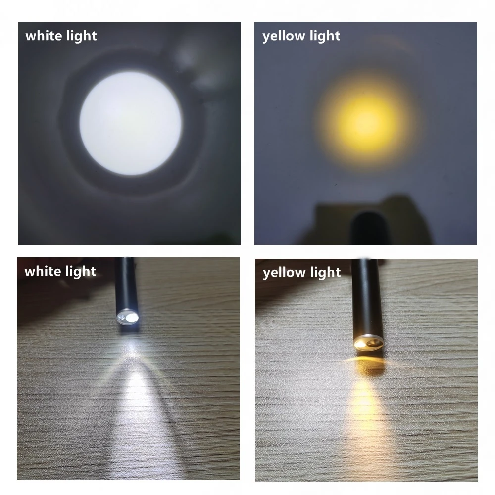 LCD 2-in-1 LED Mini Weiß/Gelb Stiftlicht Taschenlampe USB Wiederaufladbar Augen-Pupillenlampe Camping Kinder Notbeleuchtung Fackel – Detail 11