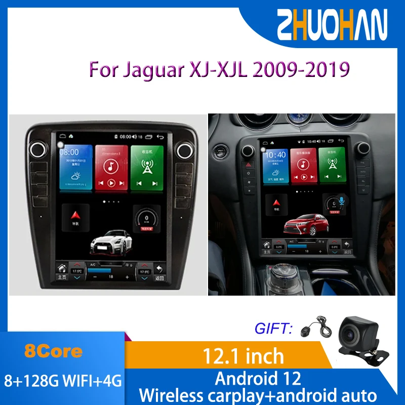 

Автомагнитола Zhuohan Tesla для Jaguar XJ XJL XJR Android, мультимедийный плеер, Dvd, автонавигация, стерео, 2 din Carplay