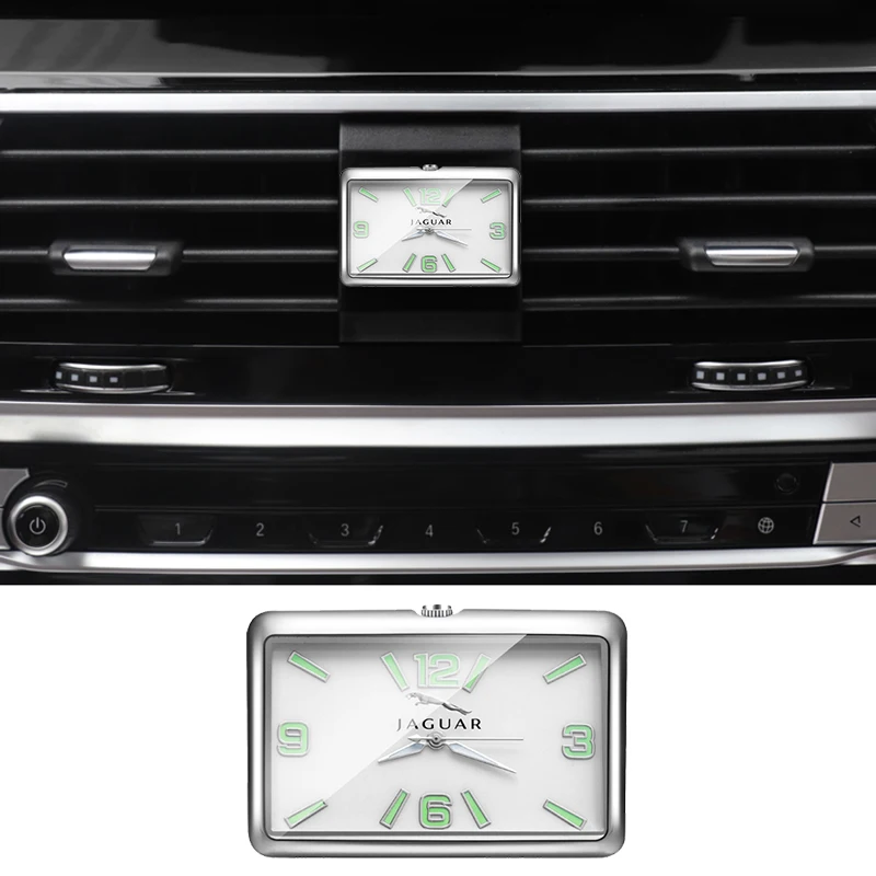 Reloj electrónico cuadrado Interior de coche para Jaguar XF R Sport XE X-Type F-Pace S-Type F-Type XJ E-Pace I-Pace reloj de Control Central