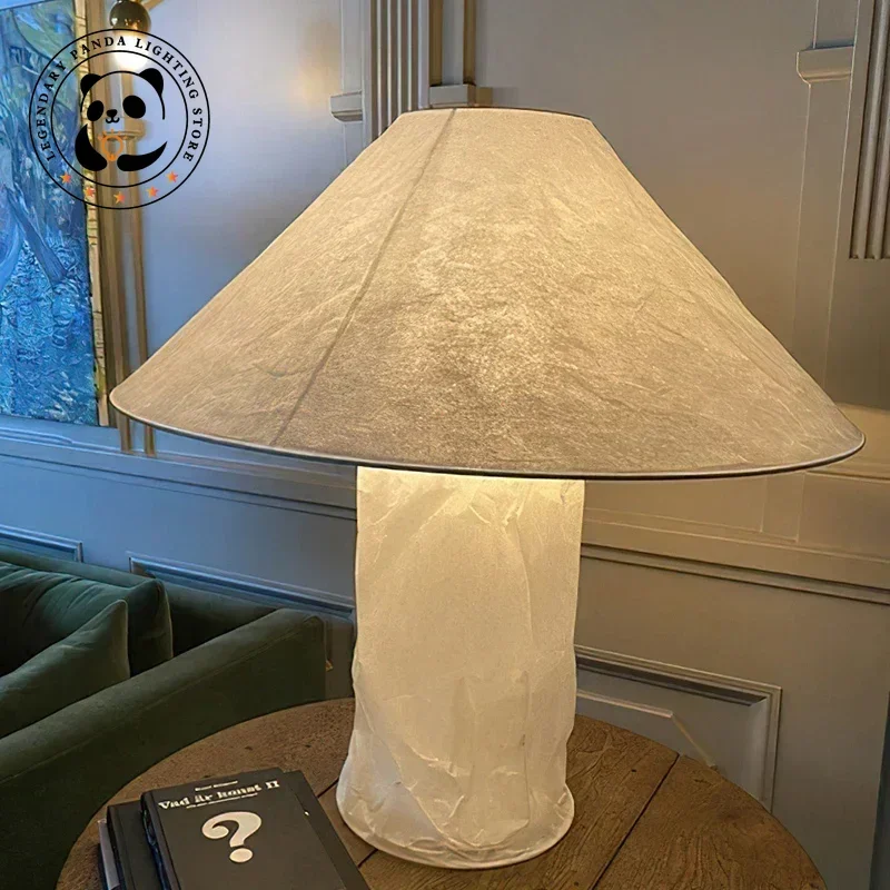 Japanese Wabi Sabi Rice Paper Table Lamps Designer Noguchi Yong Luminaries Bedroom Parlor Corner Tea Room Art Decor Floor Lights