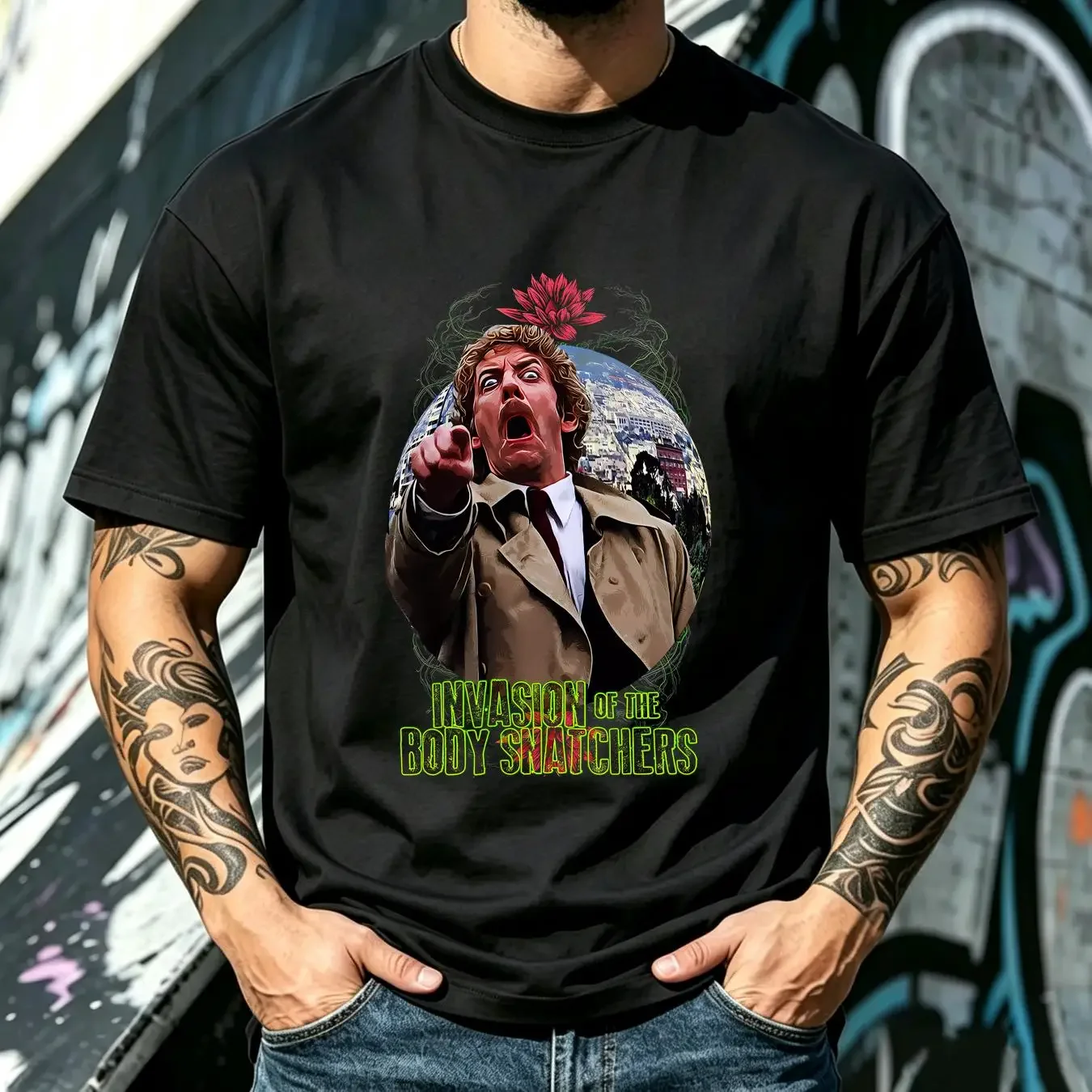 washed T Shirt Donald Sutherland Body Snatchers Black S 5XL NE2917 vintage Washed Top For Everyday Wear designer clothes