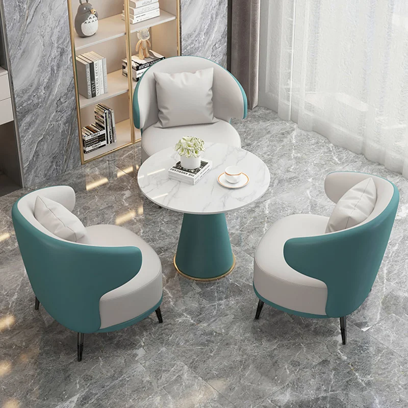 

Custom. [high-leg easy to clean] light luxury office combination sofa beauty salon sofa curved sofa semi-circular single sofa mi