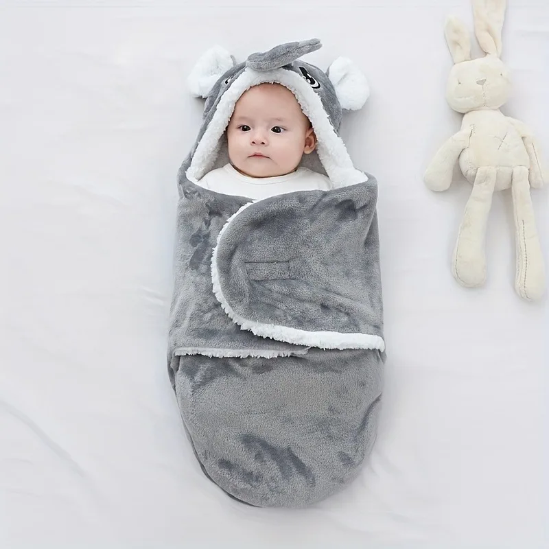 

Cute Wrap Flannel Thickened Soft Swaddling Blanket Soft Sleeping Bag Great Christmas Gift, New Year's Gift Valentine's Day Gift