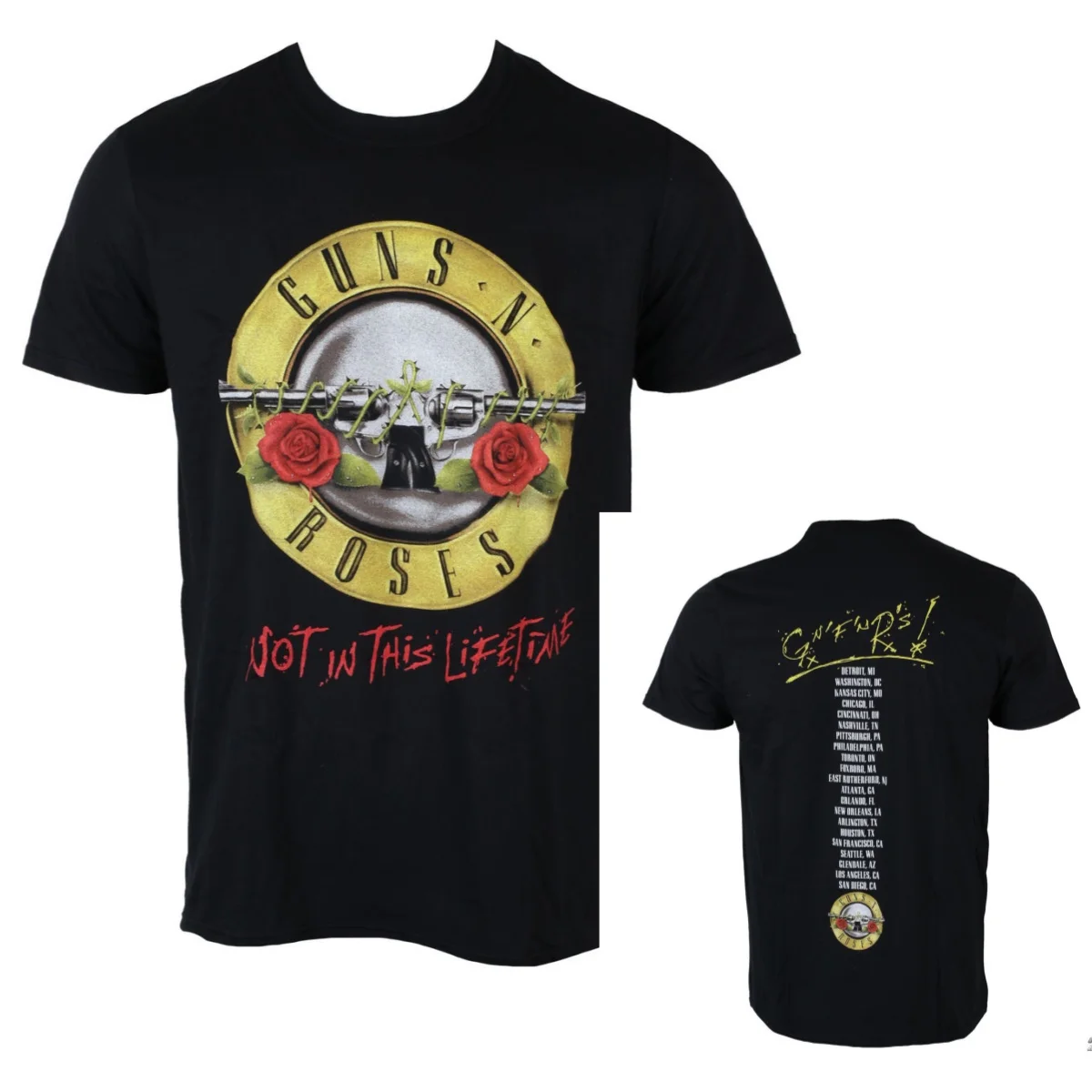 Pop Summer Guns N' Roses Graphic Cotton Band T-shirt Unisex Summer Short Sleeve Fashion Brand Tee Luxury Casual Vintage Tees