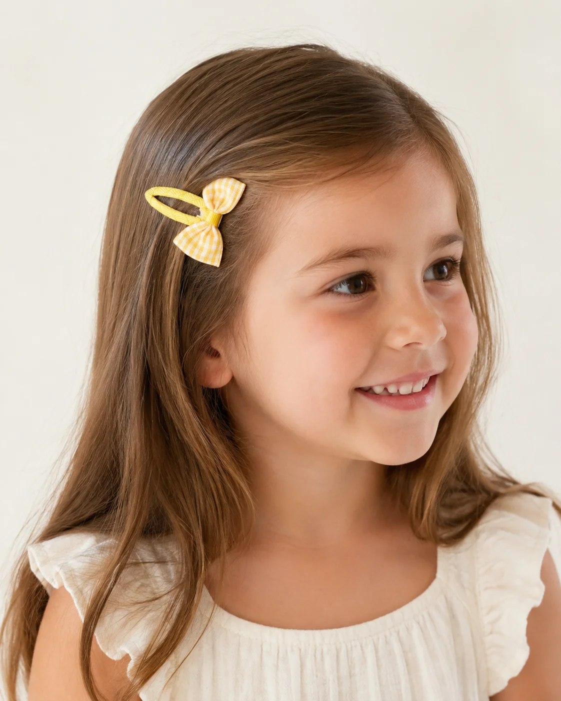 8Pcs Checkered Bow Hair Clips Set for Kids Girls Snap Clips BB Clips Ponytail Holders Back to School Student Hair Accessories Gi view 5