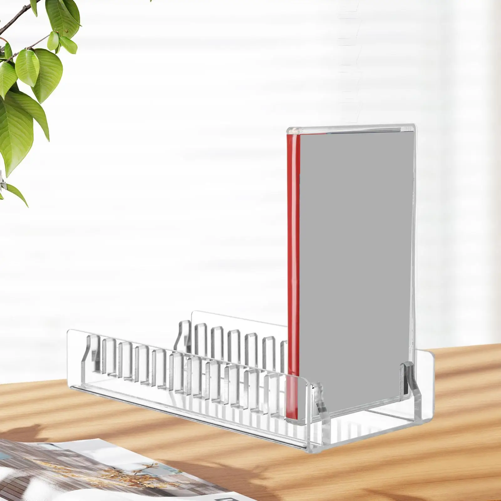 Acrylic Game Storage Organizer Stand 12 Slots Clear for Desktop Office Home