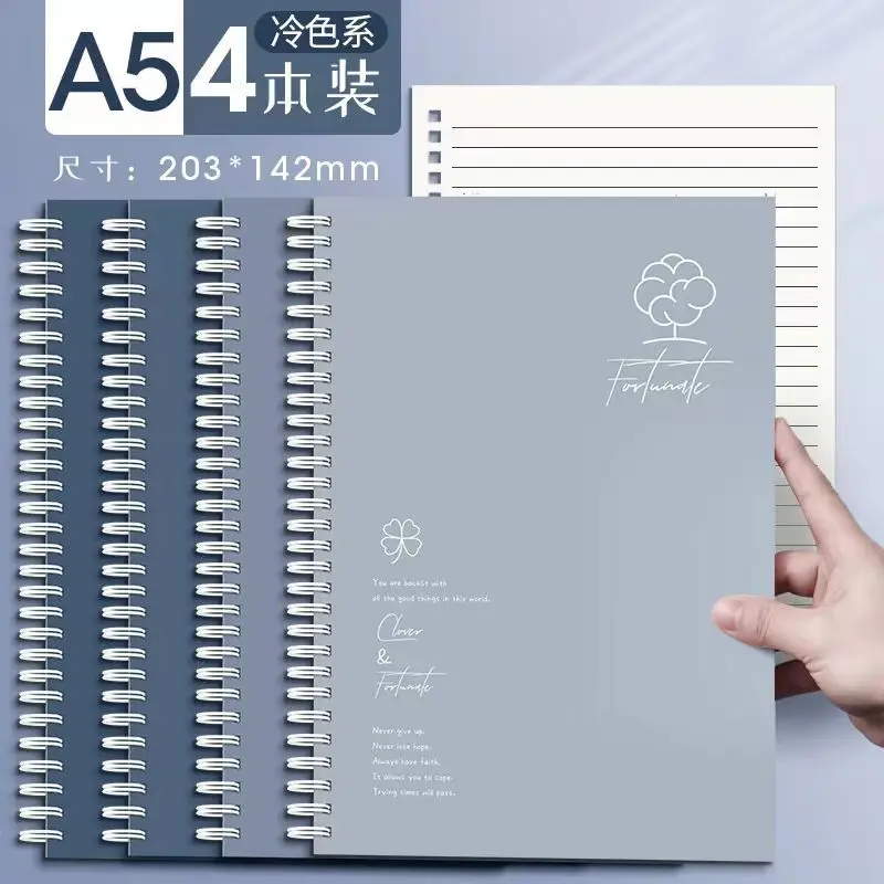 A5 Loose Leaf Notebook  Journal Planner Cute Cartoon Horizontal Line Notebooks School Office Stationery Coil Notebook