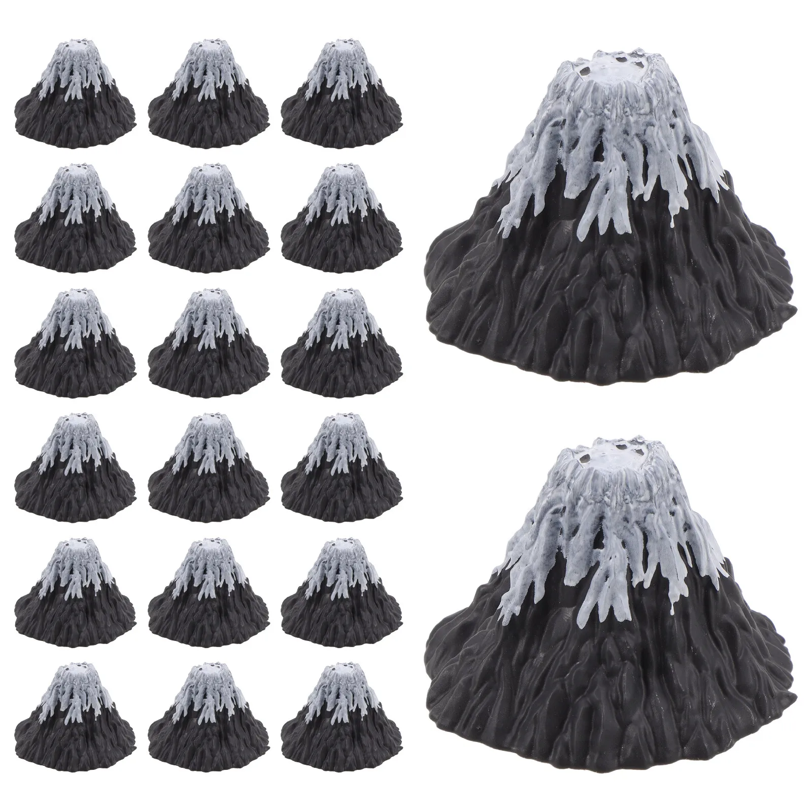 20Pcs Realistic Mini Snow Mountain Decor Set Plastic Artificial Iceberg Landscape for Science Activity Classroom Party Micro