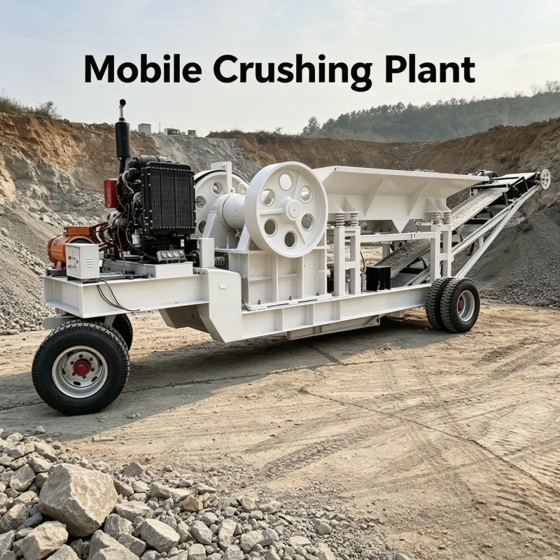Efficient 4 5tph Small Mobile Jaw Crushing Line AC Motor for Stone Concrete Recycling Aggregate Processing Trituradora Mandíbula