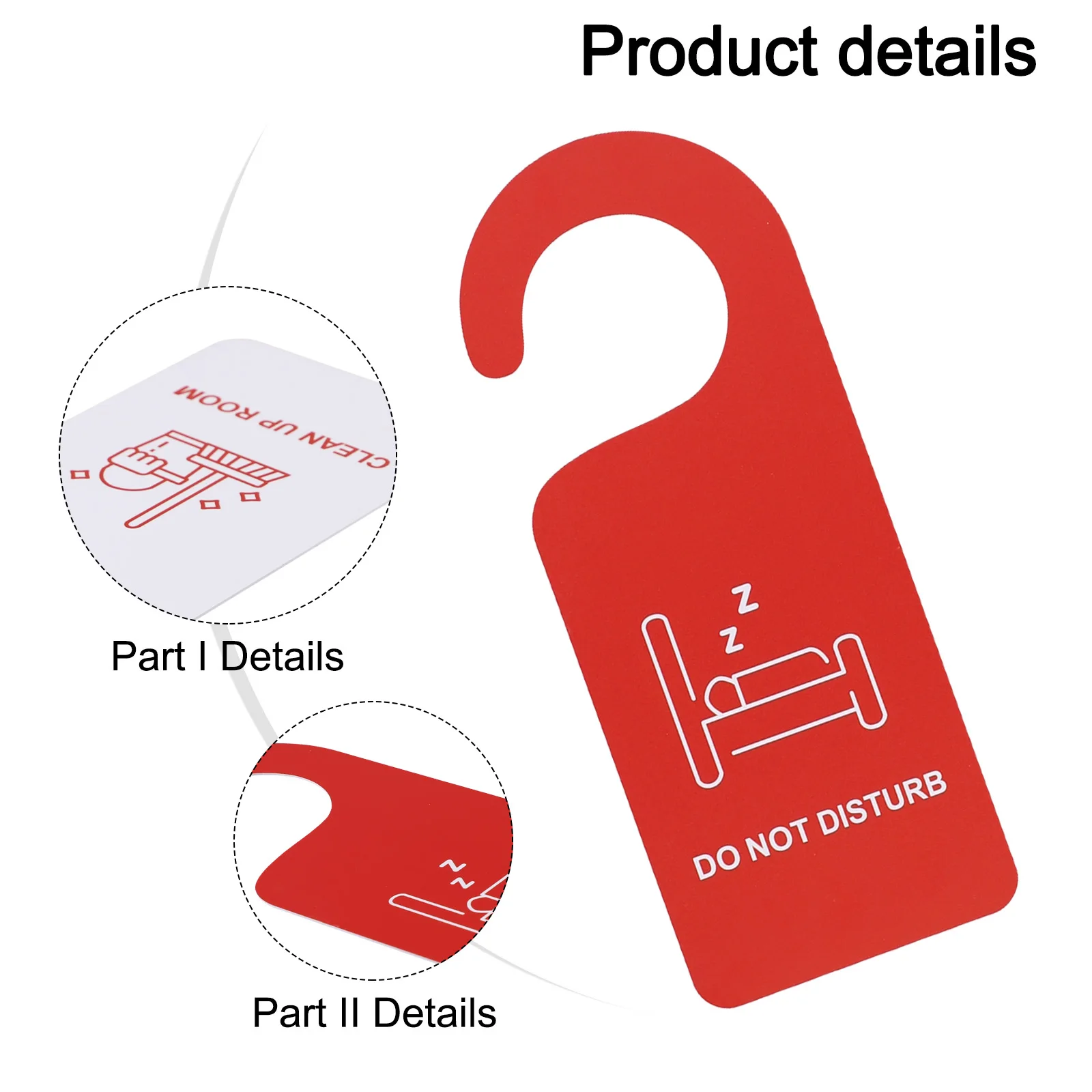 Do Not Disturb Tips Tag Double-sided Door Hanger Tags Cleaning Label Door Knobs Hanger Pendant Hotel Bulletin Board