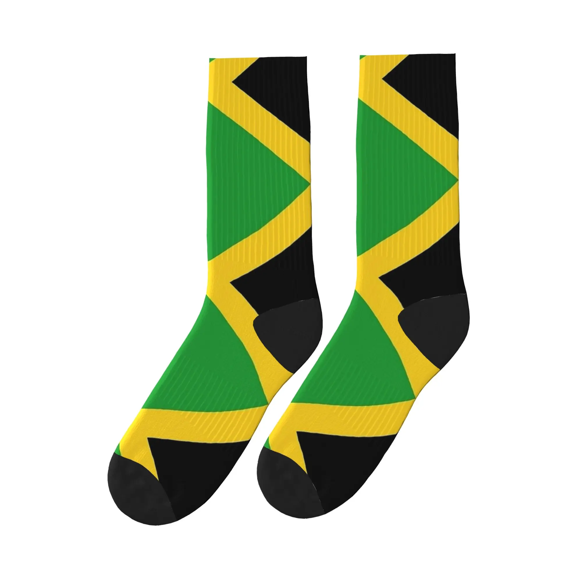 

Носки с дизайном флага Ямайки, нескользящие носки для взрослых мужчин, высококачественные зимние современные уличные носки