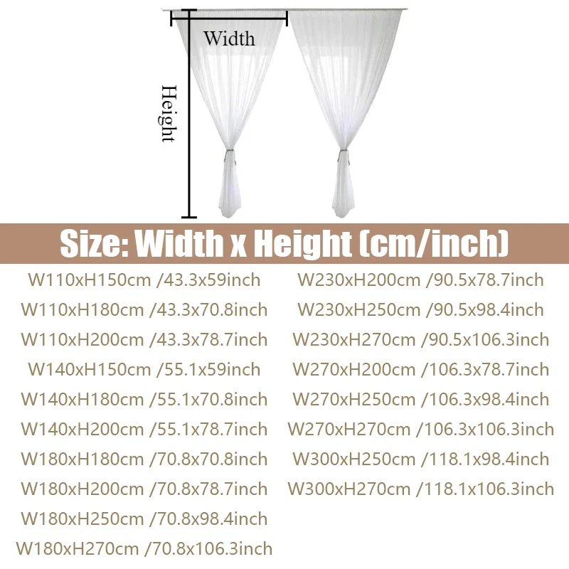 1 قطعة ستارة تول بيضاء لغرفة النوم سوبر لينة الأبيض الفوال شير الستائر لغرفة المعيشة تول للنوافذ ديكور المنزل مخصص