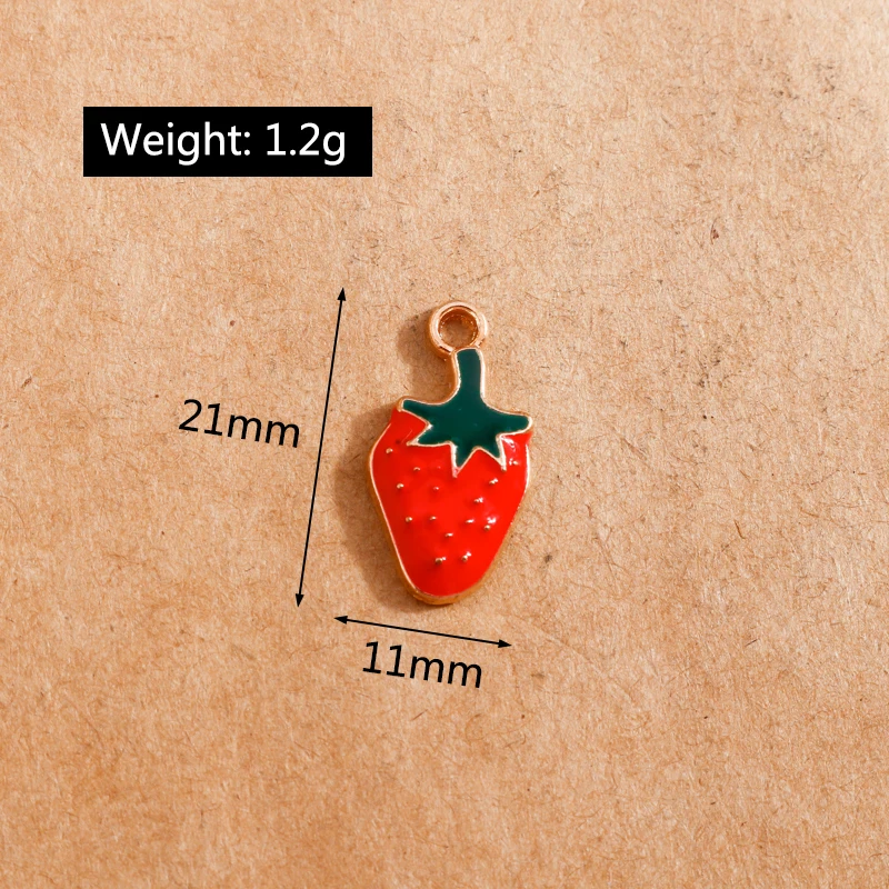 10 Stück süße Emaille-Frucht-Charms für die Schmuckherstellung, Kirsche, Ananas, Banane, Apfel, Charms, Anhänger für DIY-Halsketten, Ohrringe, Geschenk – Detail 30
