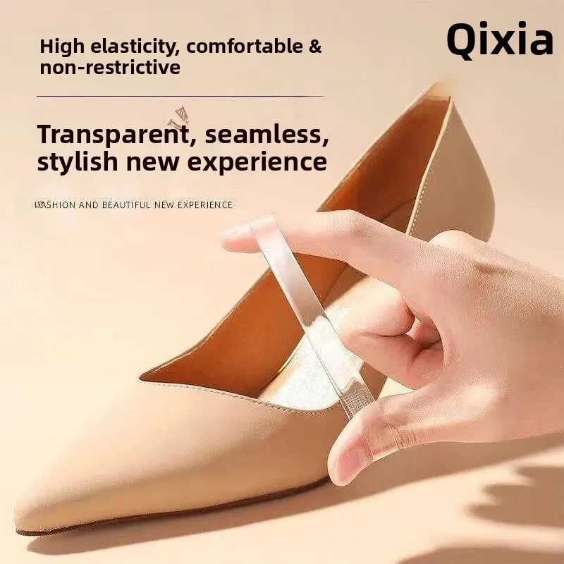 Invisible Transparent Shoelaces for Women High Heels Anti-Loss Knotting Fixed Shoes Anti-Heel Slippage Single Shoes