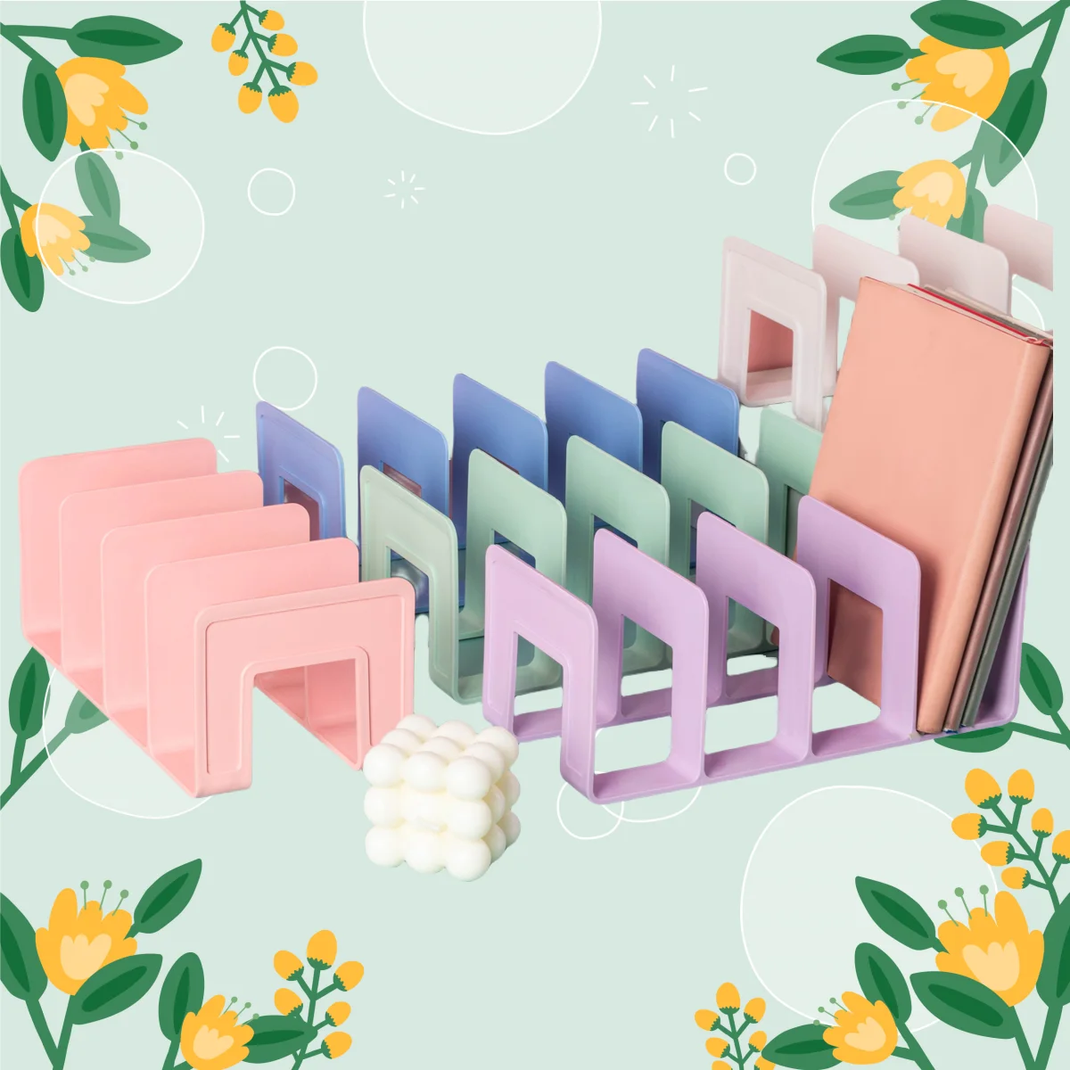 

2-Pack Book Stand Desktop Book Storage Rack High-Looking Book Clip Bezel Foldableing Book Artifact