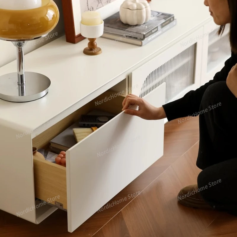 240cm Einfacher TV-Schrank Universeller Moderner Aufbewahrungsschrank Wohnzimmer Fernsehtisch Hotel Haus Fernsehschrank Wohnmöbel