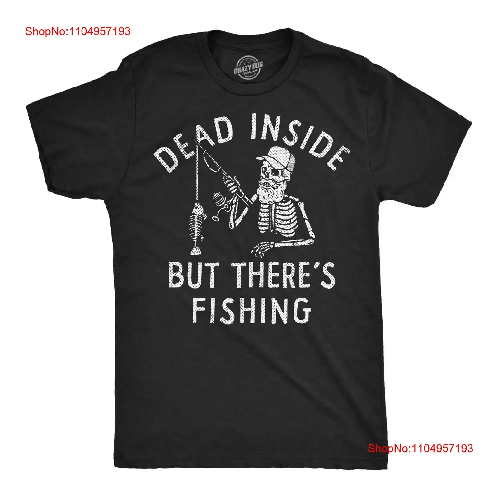 

Мужская забавная футболка Dead Inside But Theres Fishing Sarcastic Fish винтажная стильная унисекс слегка дышащая повседневная футболка