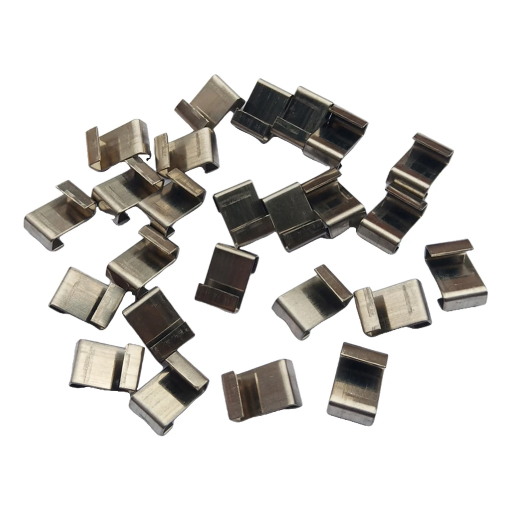 Qualitative 25Pcs Stainless Steel Z-Lap Type Greenhouse Glazing Clips Garden Supplies Clips