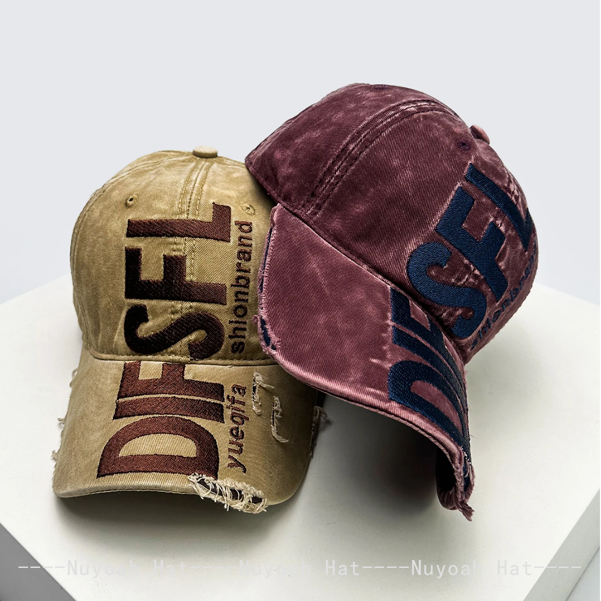Nuevas Gorras de Béisbol con Letras DIFSFL Bordadas Bandhnu para Hombre y Mujer, Visera Versátil, Estilo Desgastado, a la Moda