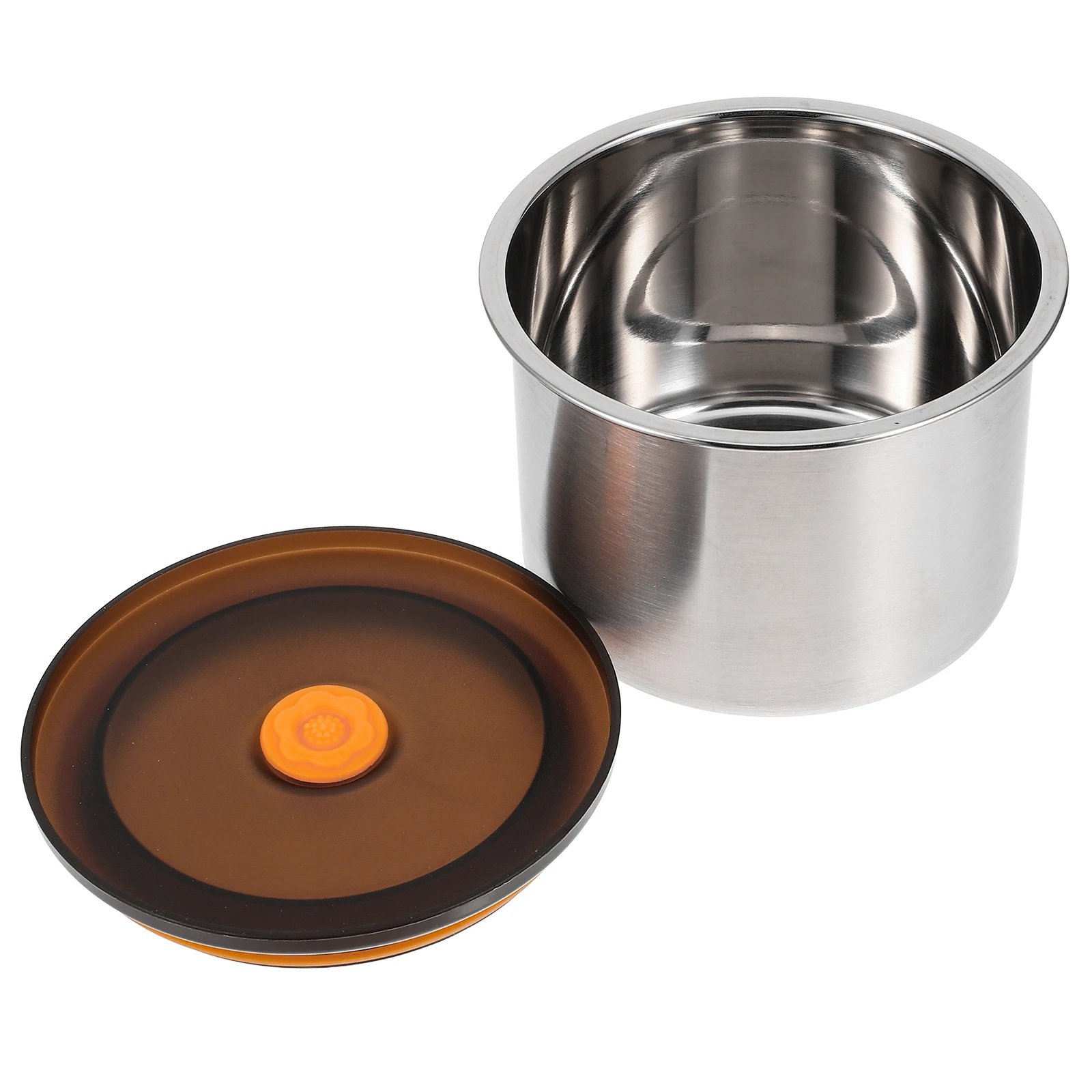 

Stainless Steel Food Containers Airtight 700ml Round Fruit Picnic Fridge Storage Coffee Snack Preservation Box Container