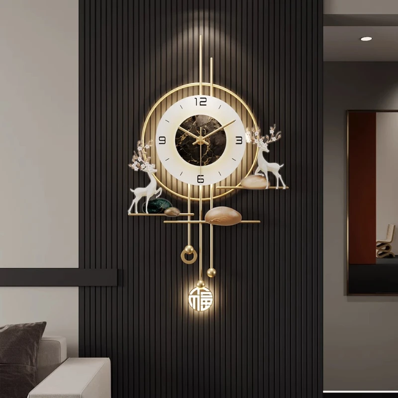 Battery Operated Hanging Wall Clock Light Smart Fashion Creative Wall Clock Pendulum Unusual Reloj De Pared Room Decorarion
