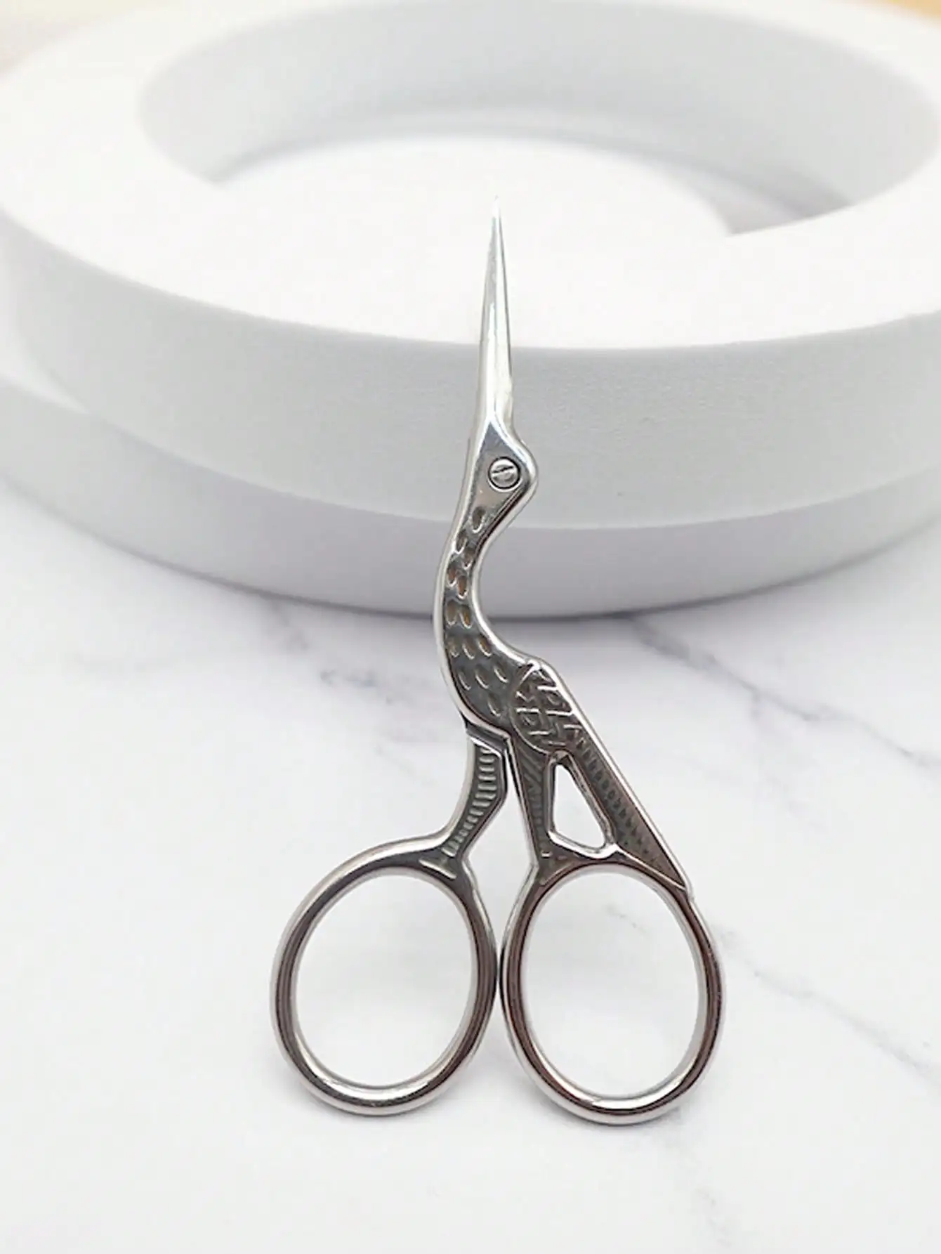 Stork Shape Embroidery Scissors Vintage Stainless Steel Crane Sewing Scissors Small Sharp Tailor Thread Shears Needlework Tool