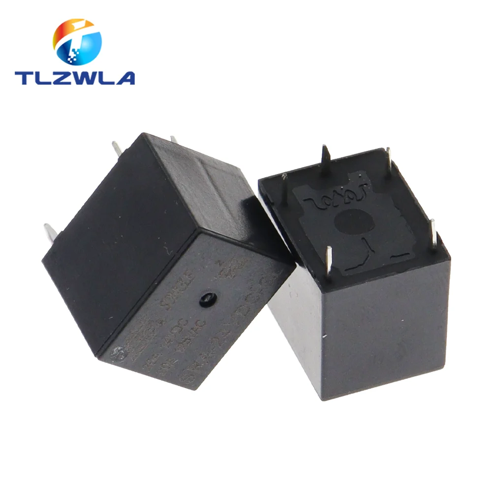 5PCS 5V 12V 24V 20A DC Power Relay SRA-05VDC-AL SRA-12VDC-CL SRA-24VDC-CL 4Pin 5Pin PCB Type In Stock Black Automobile Relay