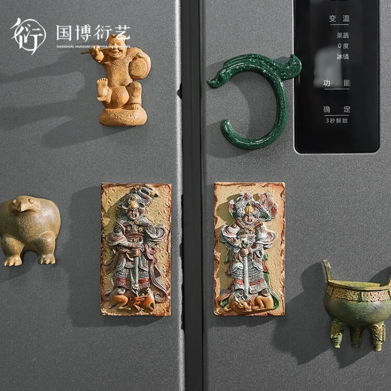 Chinese National Museum Five Resin 3D Fridge Magnets Ancient Creative Handmade Home Decor Collectible Souvenir Gift for Women