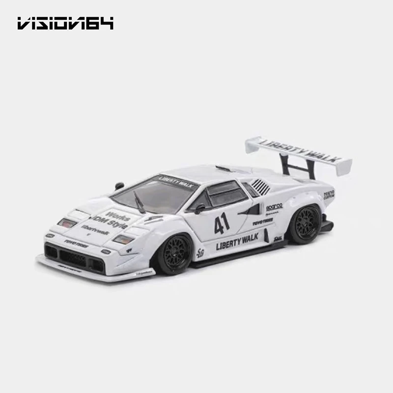 Vision64 In Stock 1:64 LBWK Countach LP500 Diecast Diorama Car Model Collection Miniature Toys