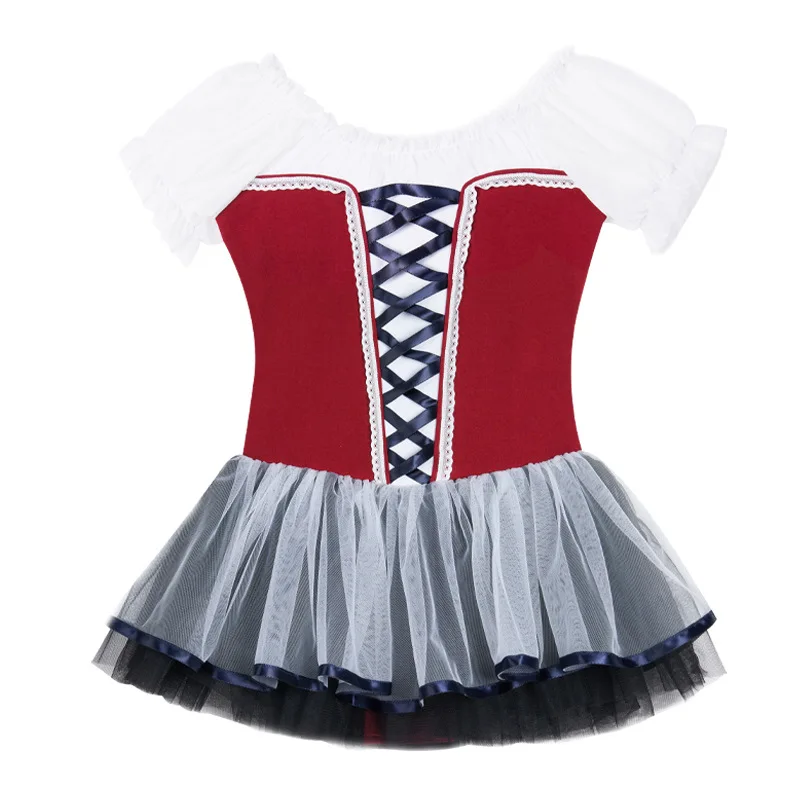 theeper-elegant-ballet-tutu-dress-puff-sleeve-contrast-color-corset-lace-up-dance-performance-party-leotard-costume-dancewear