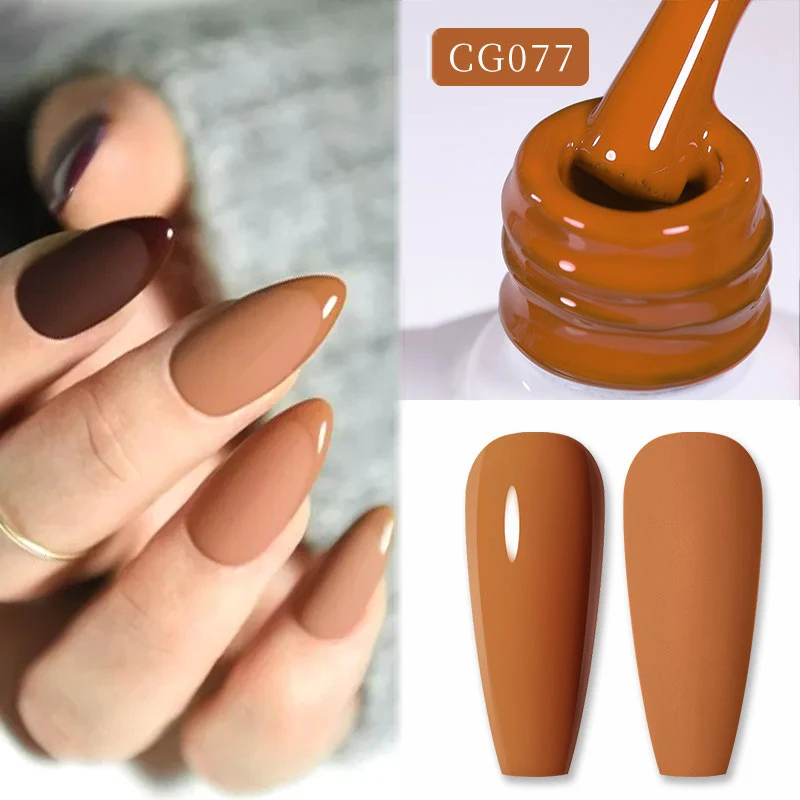 BORN PRETTY 10ml Light Coffee Brown Gel Nail Polish Autumn Winter Semi Permanent Soak Off UV LED Varnish Manicure Nail Supplies
