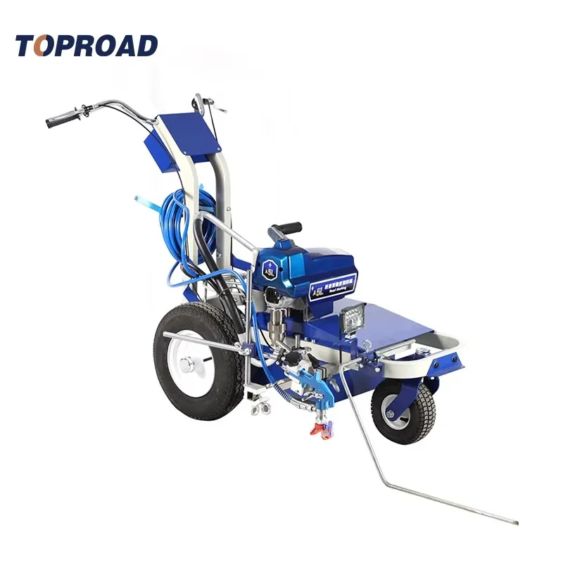 Electric Plunger Cold Spray Marking Machine For Road Paint Line Striping High Efficiency 7 HP 8-25MPa 30-450mm Spray