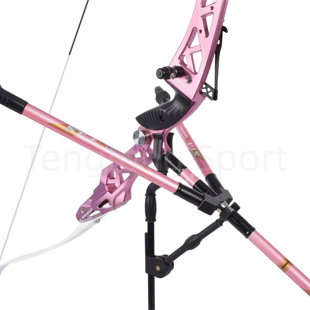 Nika Archery Recurve Bow Stabilizer Bar Carbon Fiber Stabilizer White And Pink Color 1set