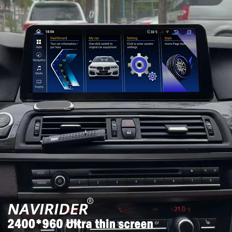 2400*960 자동차 비디오 Bmw 5 7 시리즈 F10 F18 F11 F07 GT F01 F02 F03 F04 2009-2016 플레이어 GPS 디스플레이 안드로이드 Carplay GPS 화면