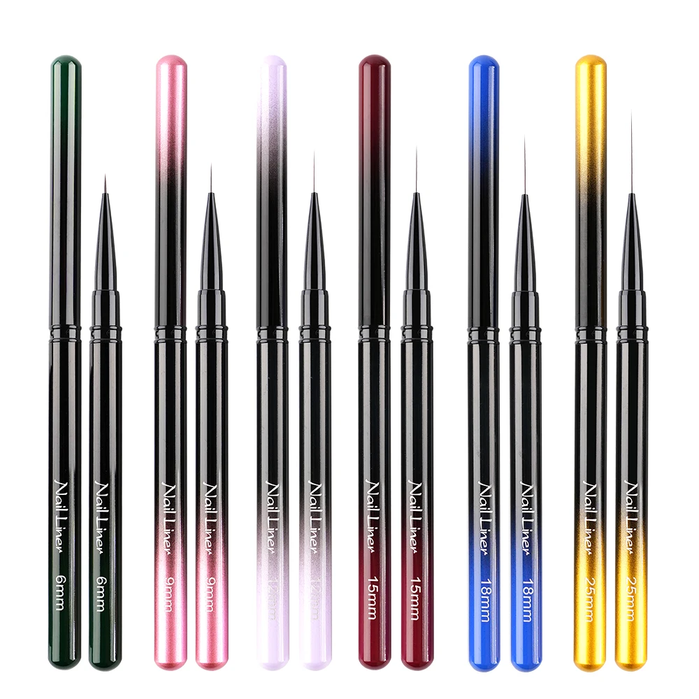 3Dフレンチネイルアートブラシクリーナーライナーアクリルダストセットデザイン（アクリルブラシ11mmパウダーコリンスカイ用ネイル用）