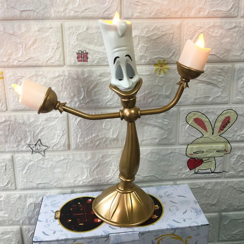 

Dis Beauty And The Beast Cogsworth Mr Clock Action Figure Eternal Rose Lamp Collection Decoration Toy Gift Lady Jewelry Box