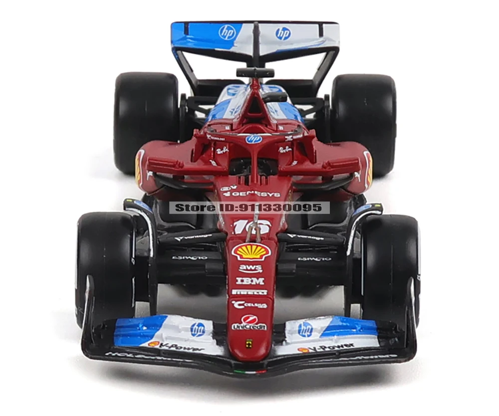 Bburago 1:43 F1 2025 Ferrari SF25 Miami Grand Prix # 16 Charles Leclerc # 44 Lewis Hamilton Legierungsmodellauto Druckguss-Modellspielzeug – Detail 9