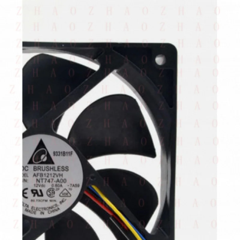 L+ for Delta AFB1212VH PWM 12025 12V 0.60A 12CM 4PIN cooling fan 120*120*25mm
