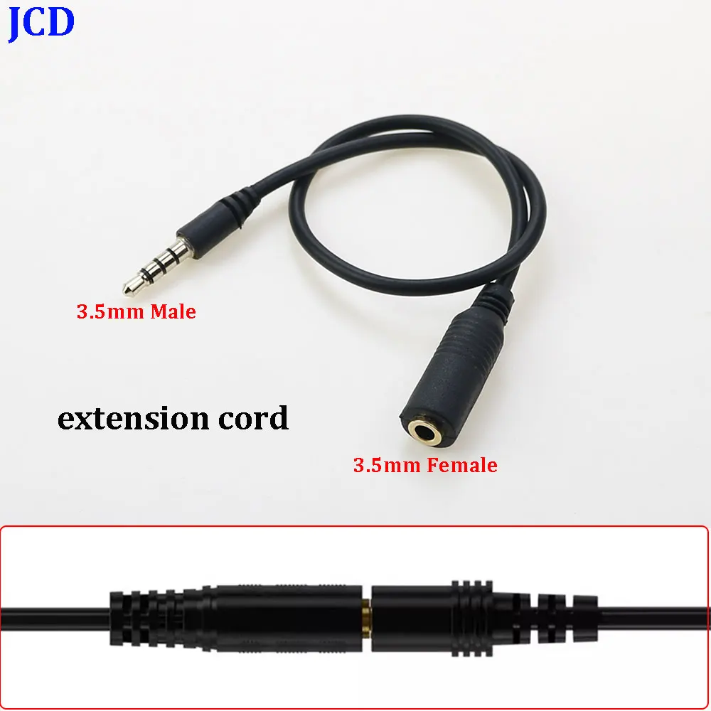 1Pcs AUX Kabel 3.5mm 4 Pole Audio Extension Cable Jack Man-vrouw Hoofdtelefoon Kabel voor Auto Oortelefoon Speaker
